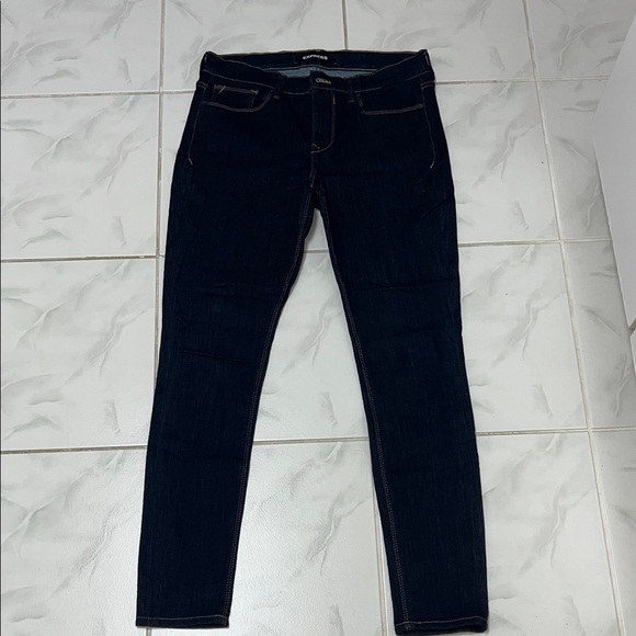 Express Dark Blue Women's Skinny Jeans - Picture 1 of 6